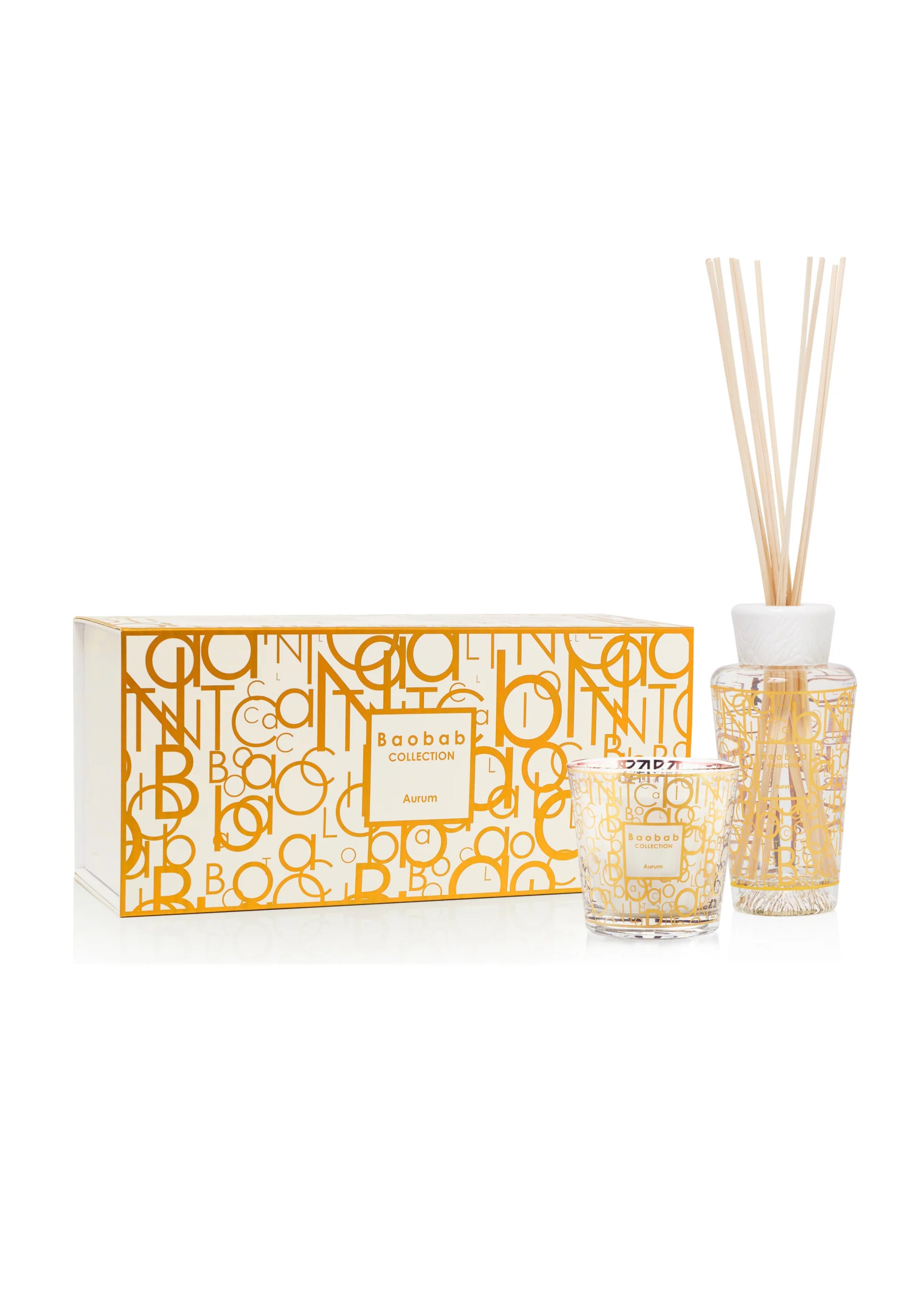 Aurum Geschenkenset met Geurkaars en Diffuser | My first Baobab