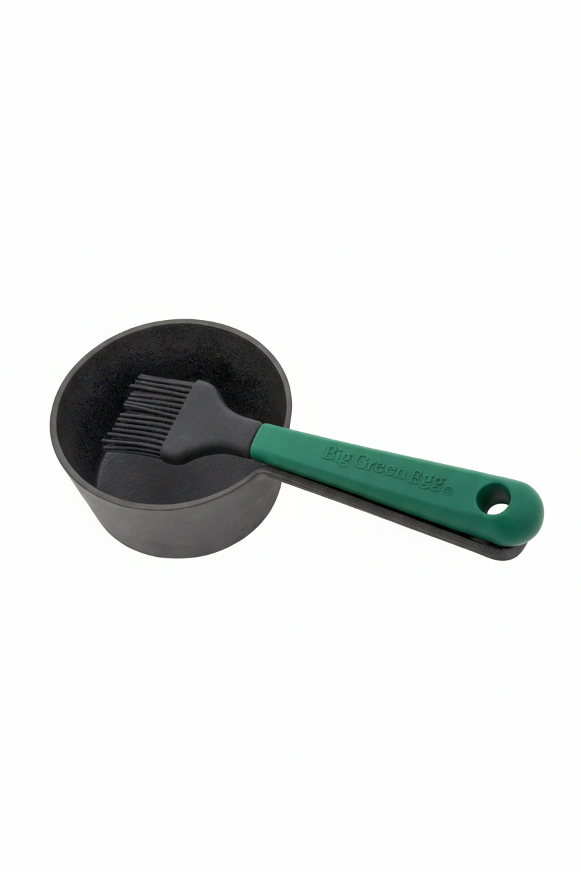 Cast Iron Sauce Pot with Basting Brush