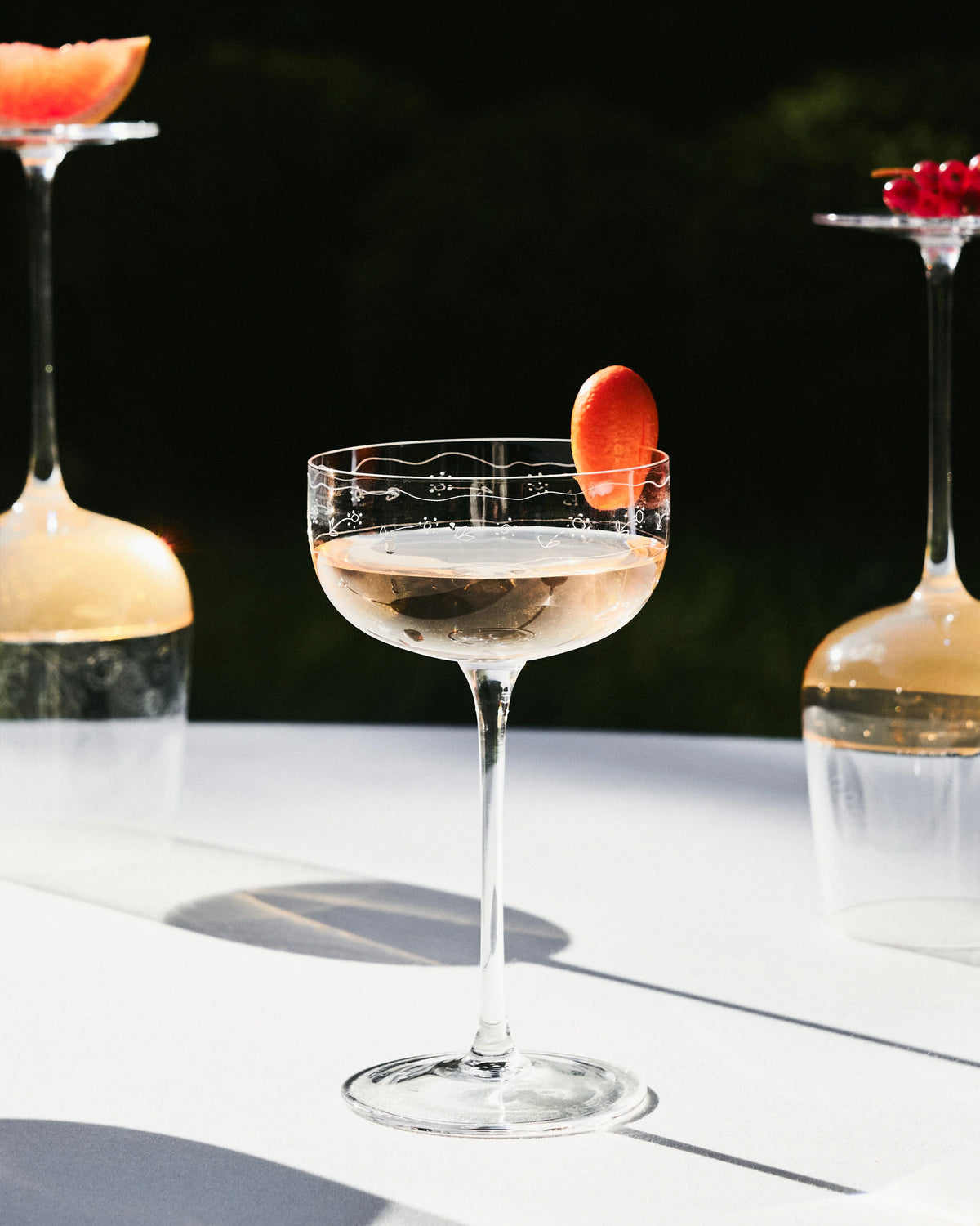 Marni Set van 4 Champagne Coupes