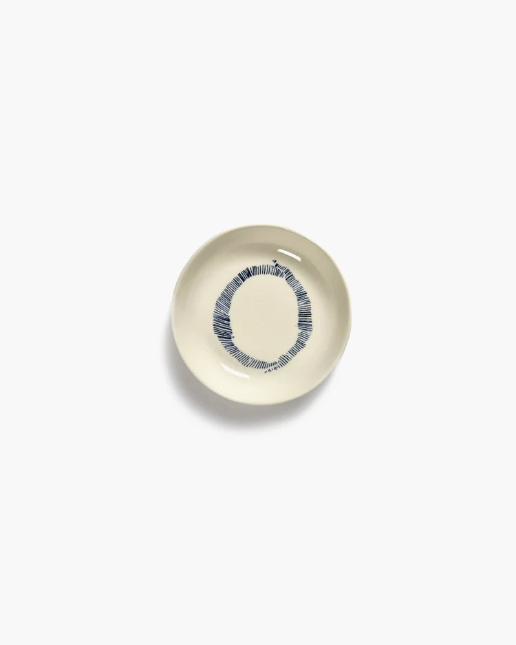 Dish ⌀ 11,5cm White Swirl Blue Stripes | Ottolenghi