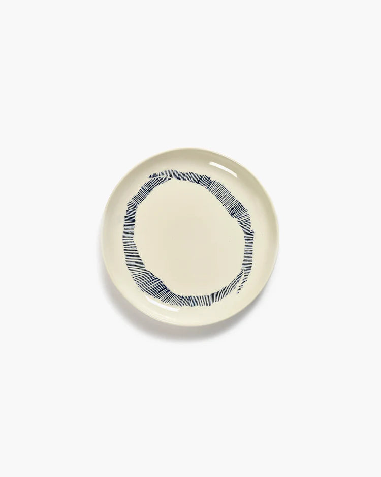 Breakfast plate ⌀ 19cm Blue Stripes | Ottolenghi