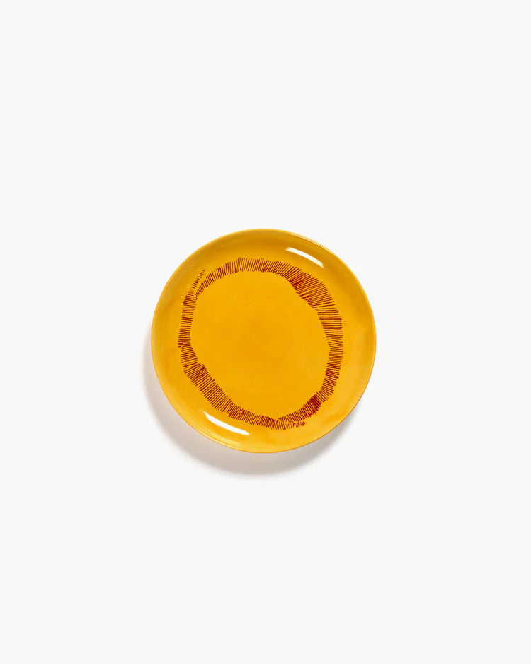 Breakfast plate ⌀ 19cm Sunny Yellow Red Stripes | Ottolenghi