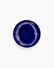 Starter plate ⌀ 22,5cm Dark Blue White Stripes | Ottolenghi