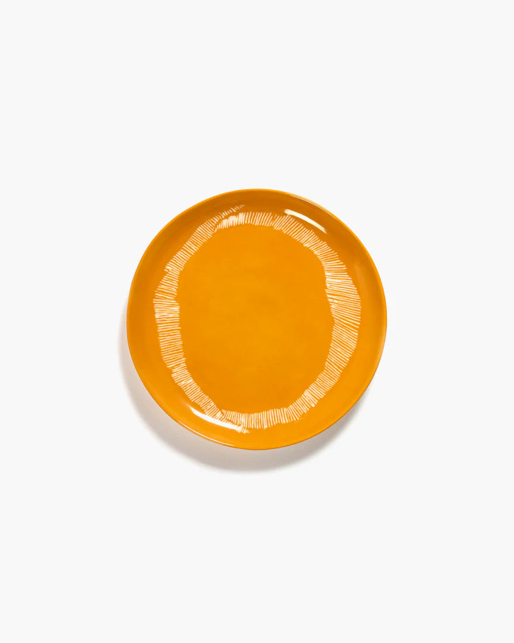 Starter plate ⌀ 22,5cm Yellow White Stripes | Ottolenghi
