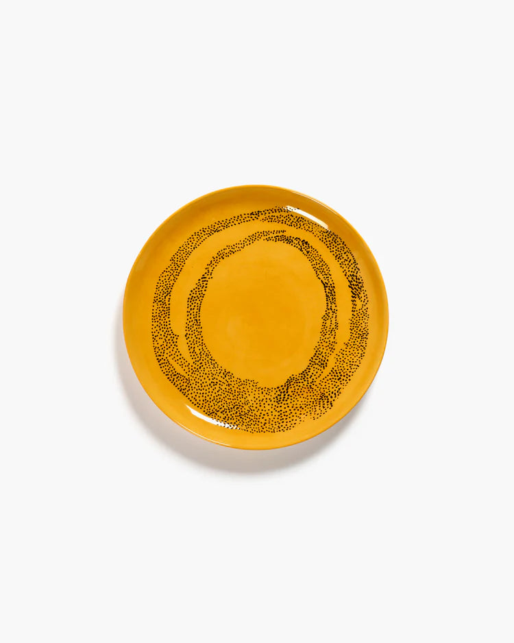 Starter plate ⌀ 22,5cm Yellow Black Dots | Ottolenghi