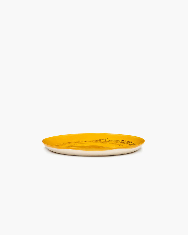 Starter plate ⌀ 22,5cm Yellow Black Dots | Ottolenghi