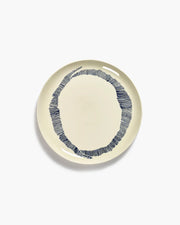 Dinner plate ⌀ 26,5cm White Swirl Blue Stripes | Ottolenghi