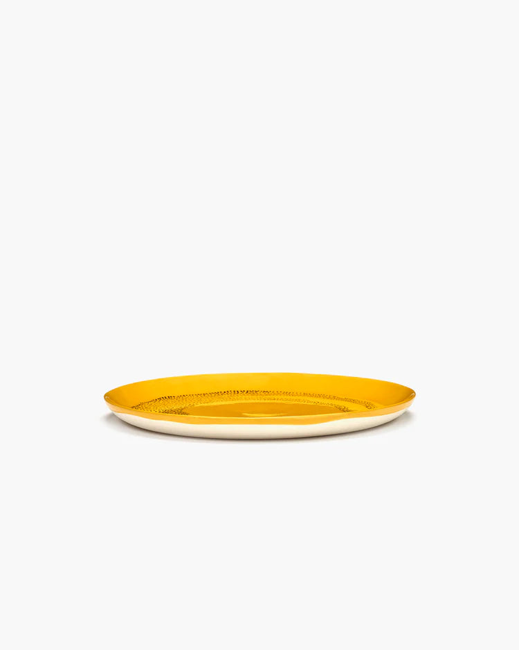 Dinner plate ⌀ 26,5cm Yellow Black Dots | Ottolenghi