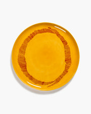 Serving Plate ⌀ 35cm Yellow Red Stripes | Ottolenghi