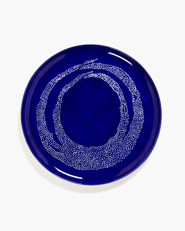 Serving Plate ⌀ 35cm Dark Blue White Dots | Ottolenghi