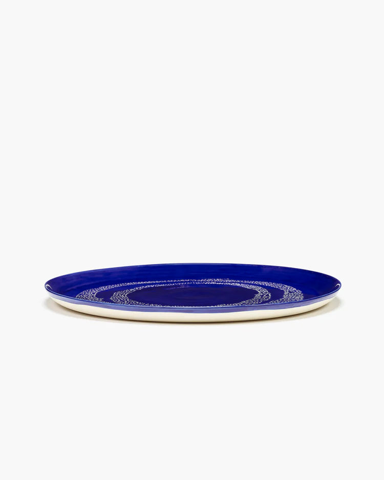 Serving Plate ⌀ 35cm Dark Blue White Dots | Ottolenghi