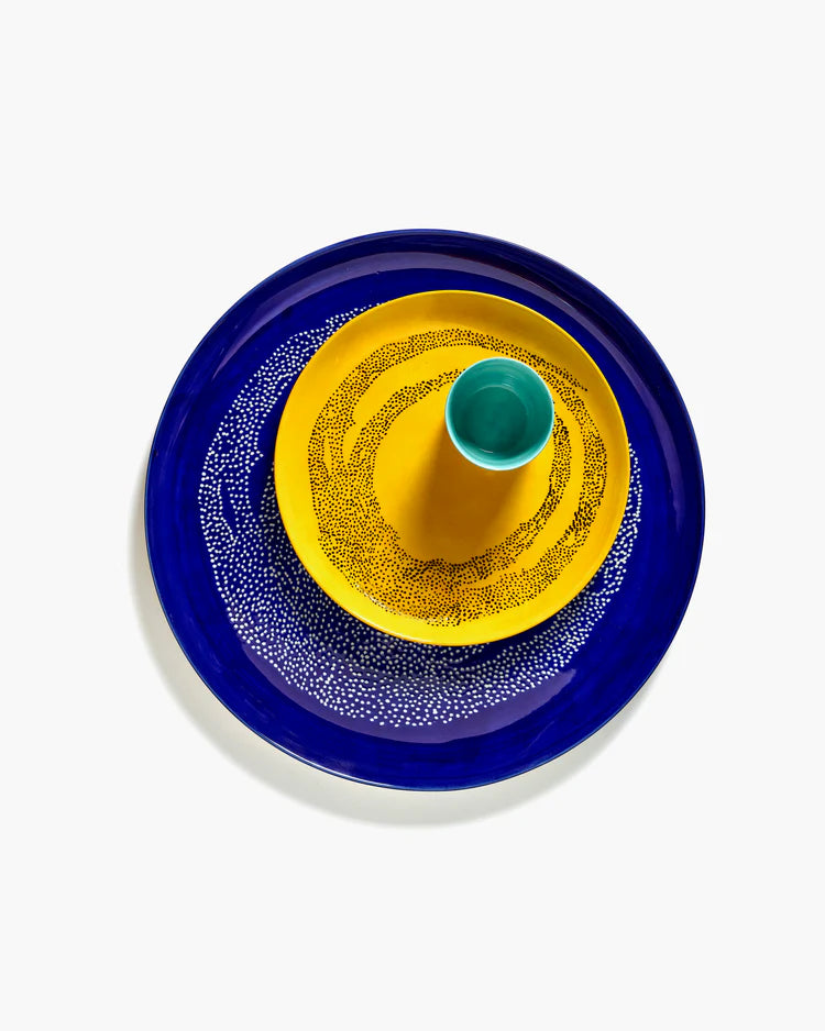 Serving Plate ⌀ 35cm Dark Blue White Dots | Ottolenghi