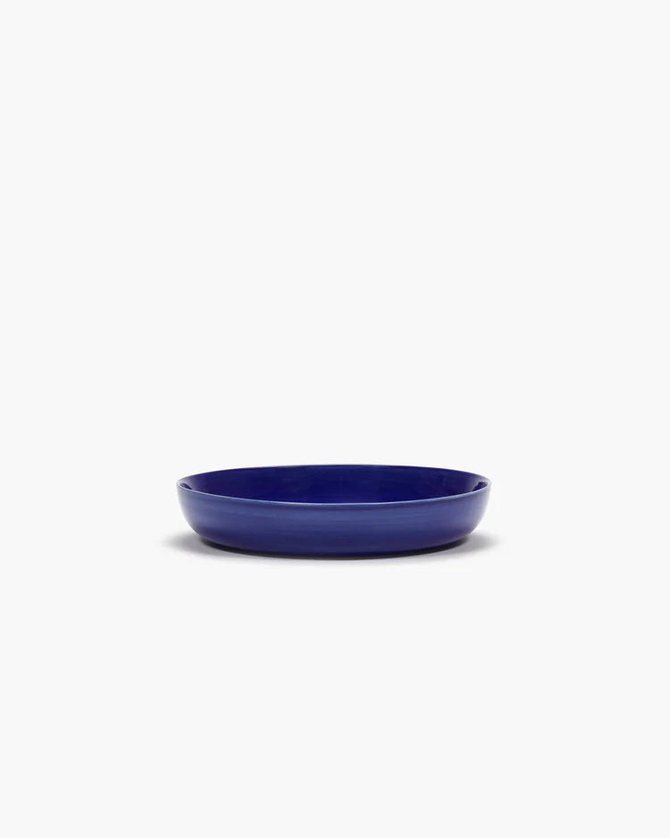 Deep Plate ⌀ 22cm Dark Blue White Stripes | Ottolenghi