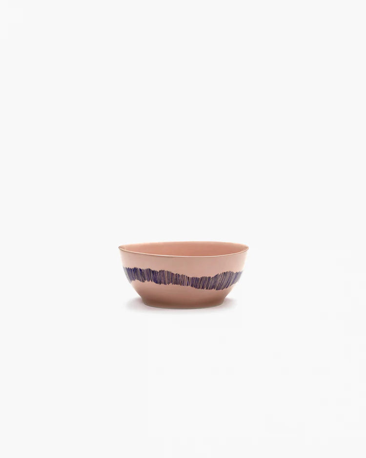 Bowl ⌀ 16cm Pink Blue Stripes | Ottolenghi