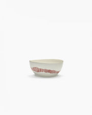 Bowl ⌀ 16cm White Swirl Red Stripes | Ottolenghi