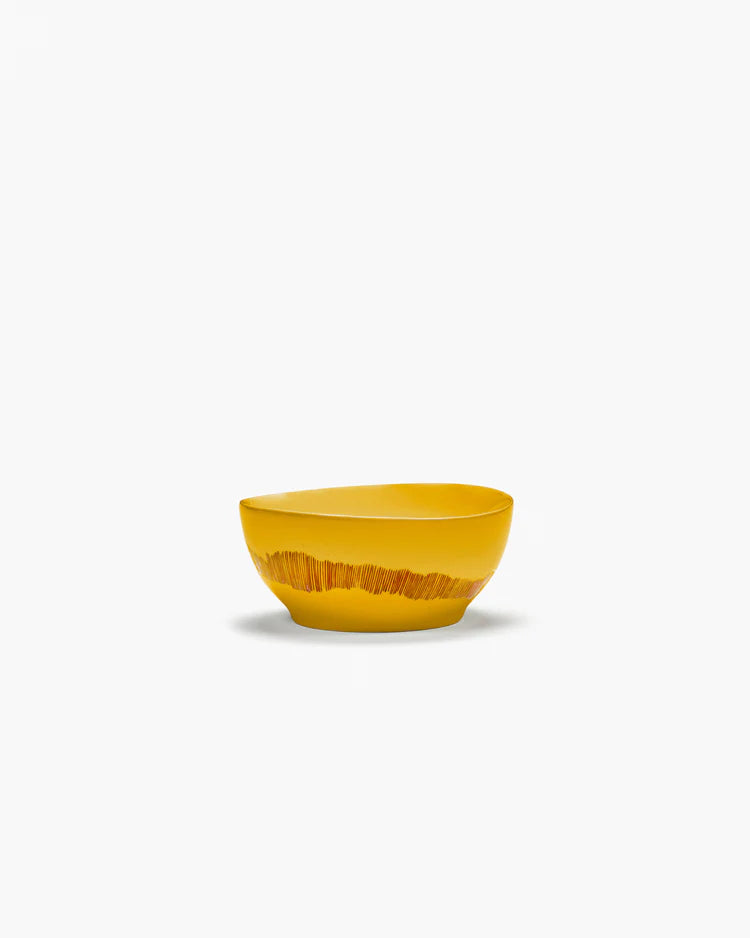 Bowl ⌀ 16cm Yellow Red Stripes | Ottolenghi