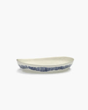 Deep Serving Plate ⌀ 30cm White Blue Stripes | Ottolenghi