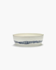 Salad Bowl ⌀ 28,5cm White Swirl Blue Stripes | Ottolenghi