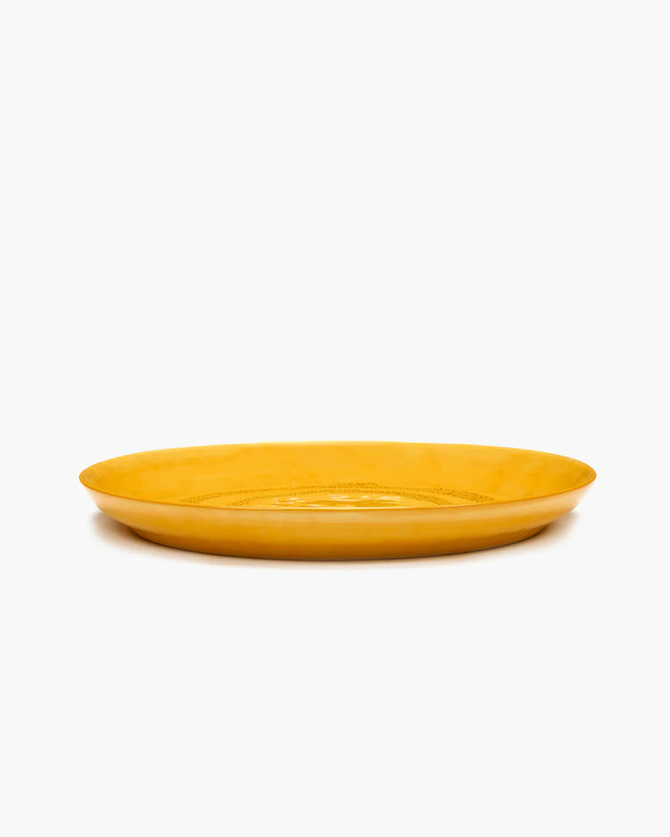 Deep Serving Plate ⌀ 35cm Yellow Black Dots | Ottolenghi