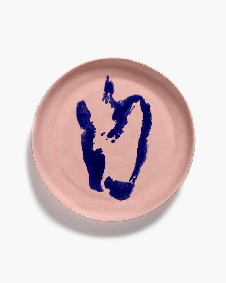 Deep Serving Plate ⌀ 35cm Pink Blue Pepper | Ottolenghi