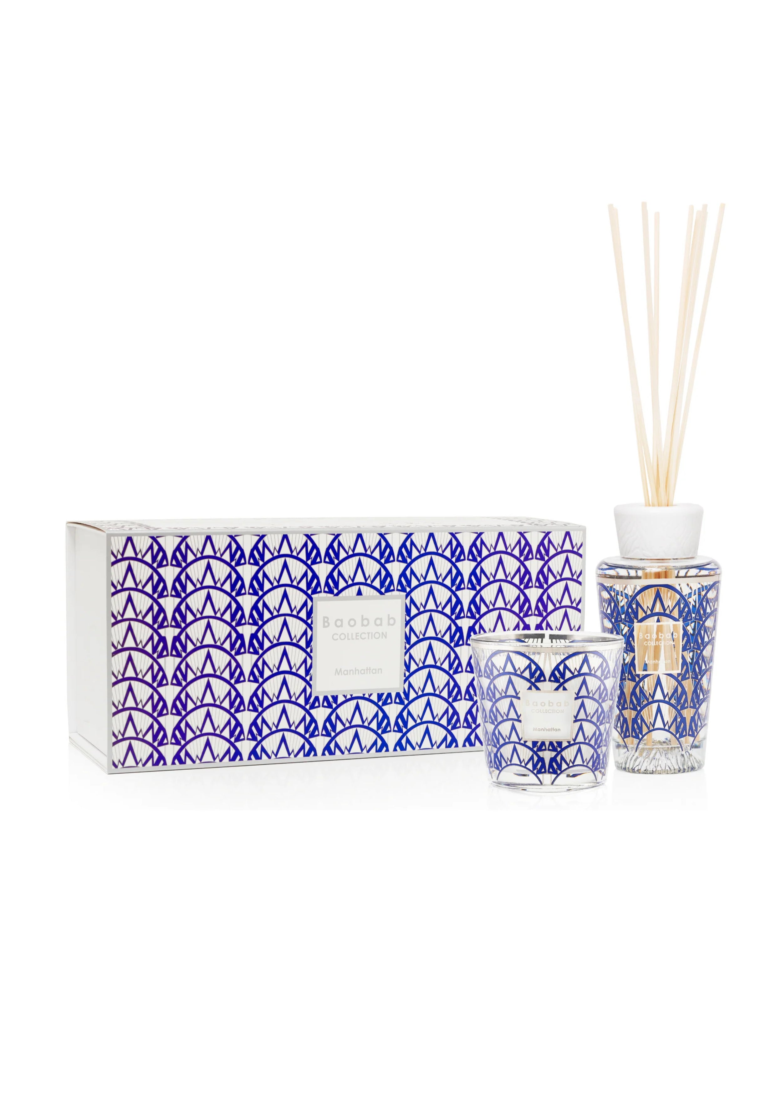 Manhattan Geschenkenset met Geurkaars en Diffuser | My first Baobab