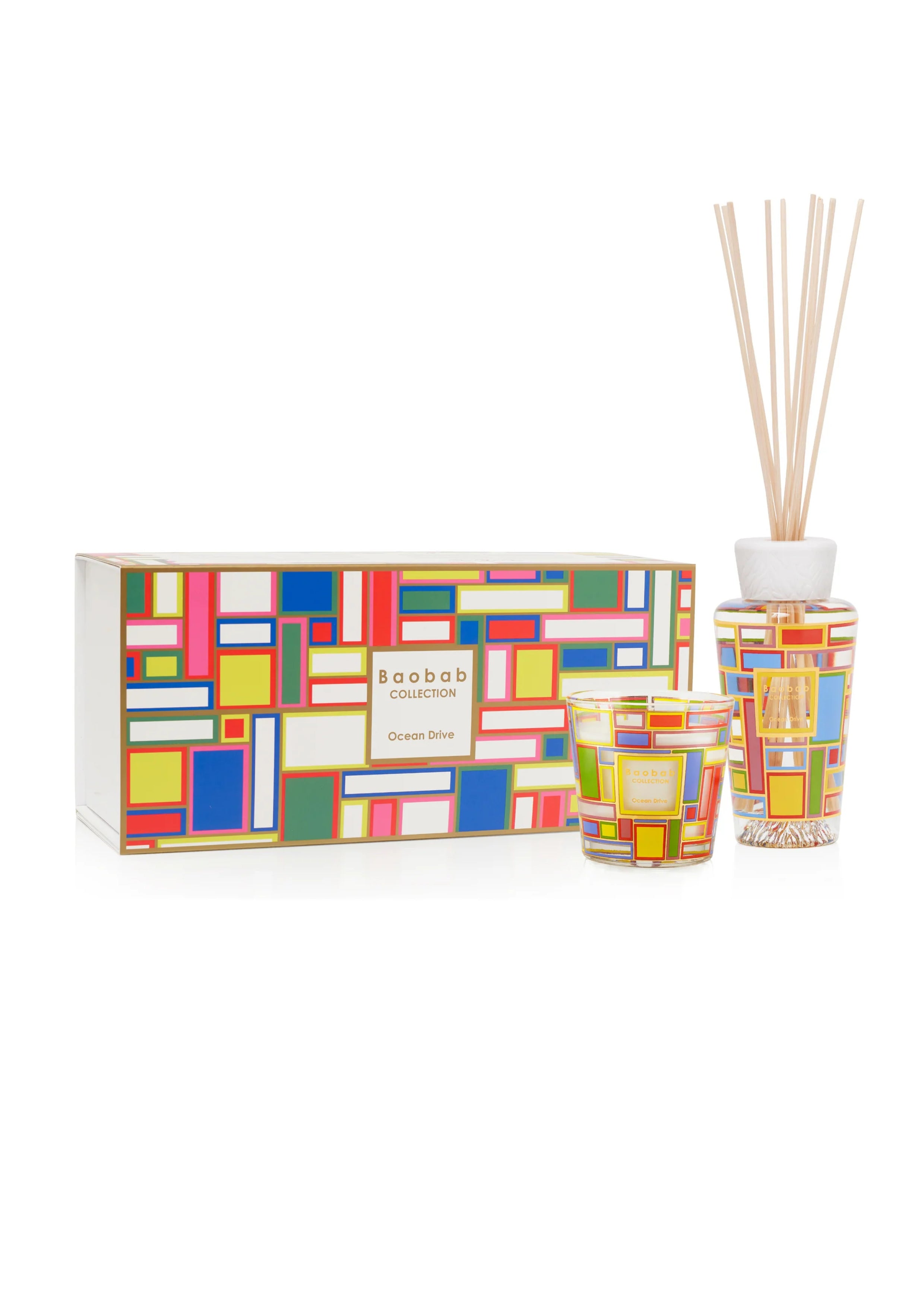 Ocean Drive Geschenkenset met Geurkaars en Diffuser | My first Baobab