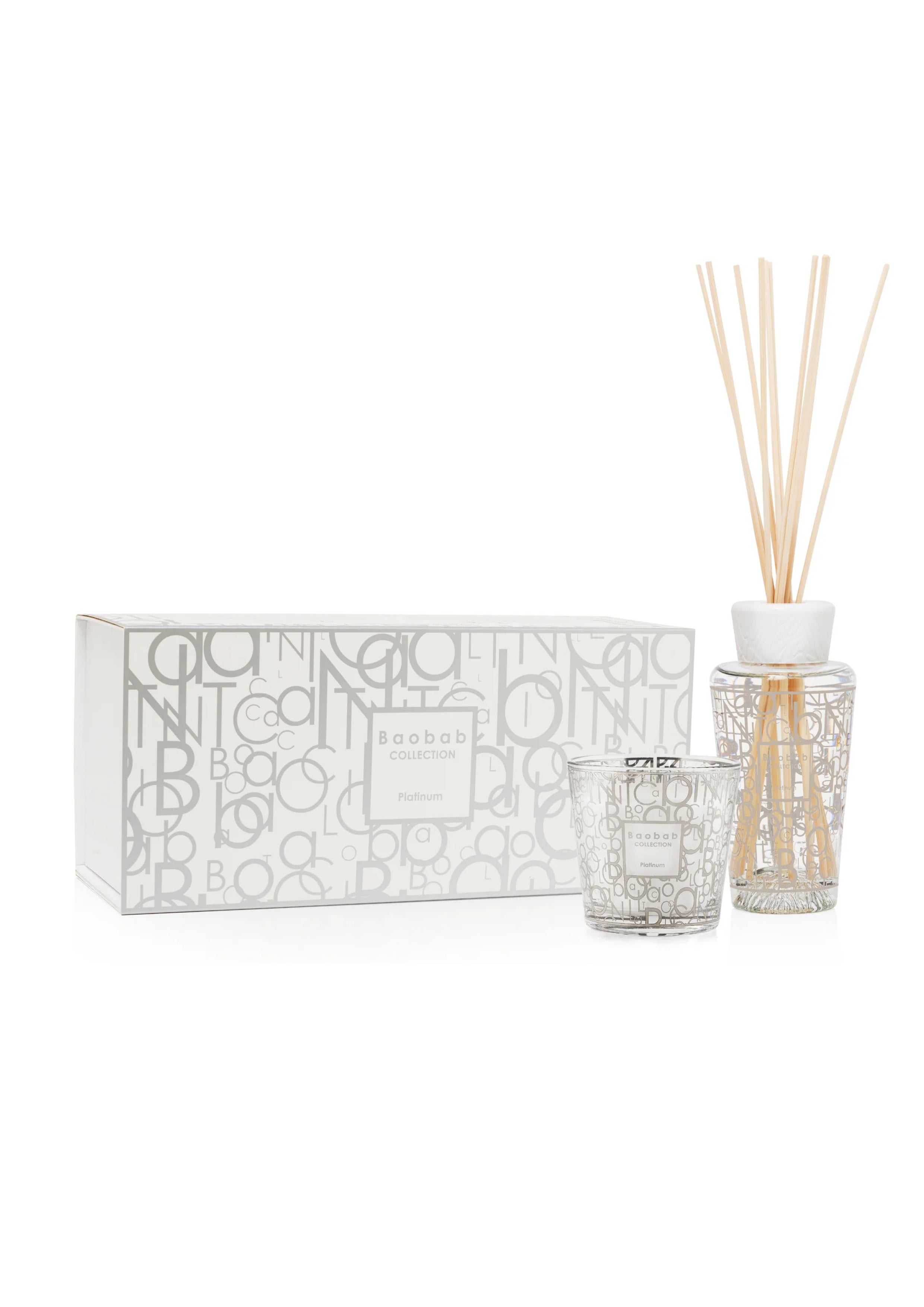Platinum Geschenkenset met Geurkaars en Diffuser | My first Baobab