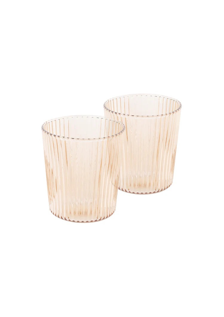 Ribbed Elegance Glass - Twilight