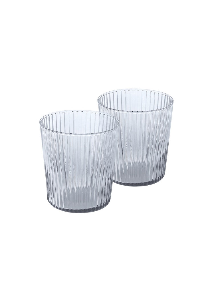 Ribbed Elegance Glass - Twilight