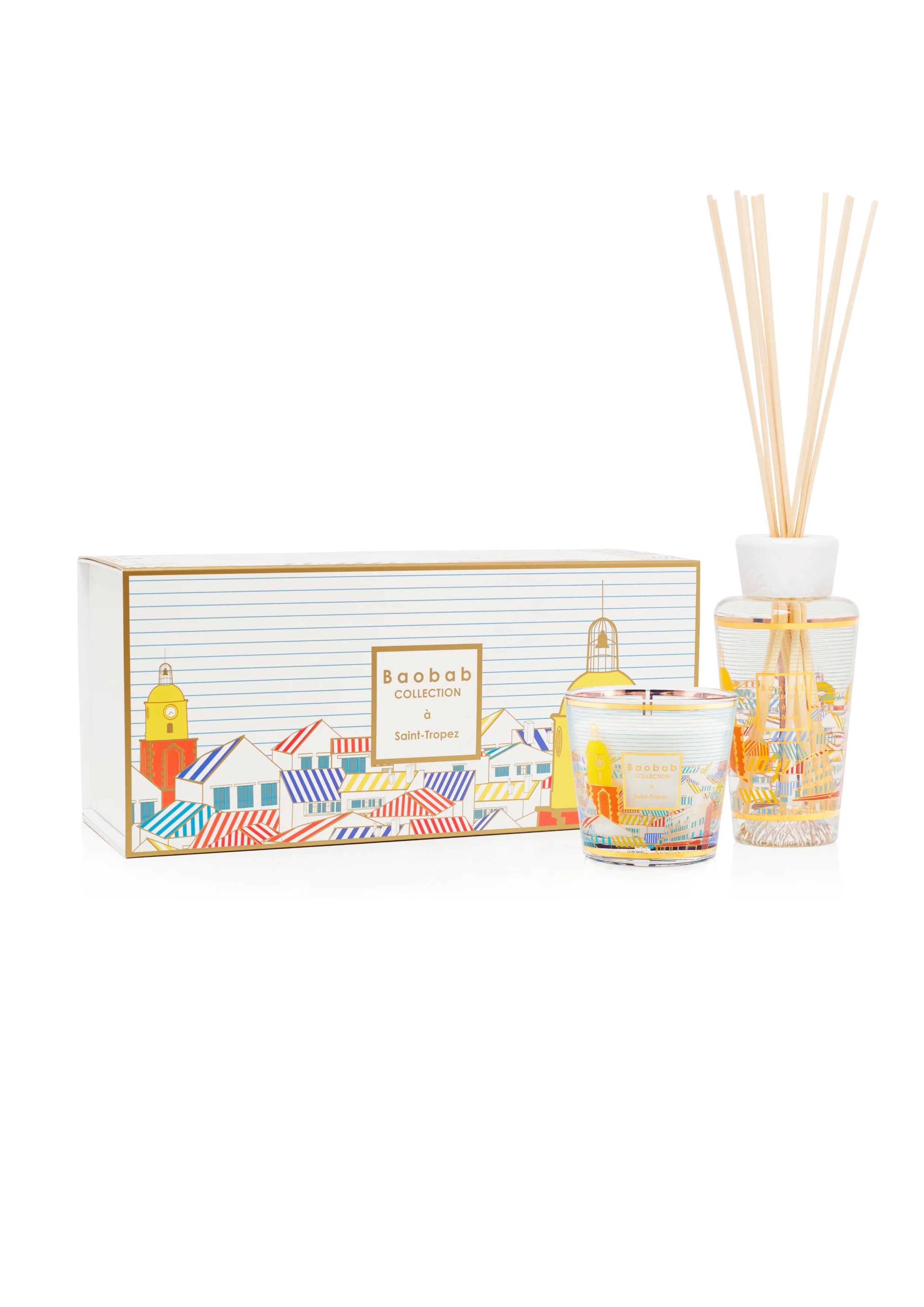 Saint-tropez Geschenkenset met Geurkaars en Diffuser | My first Baobab