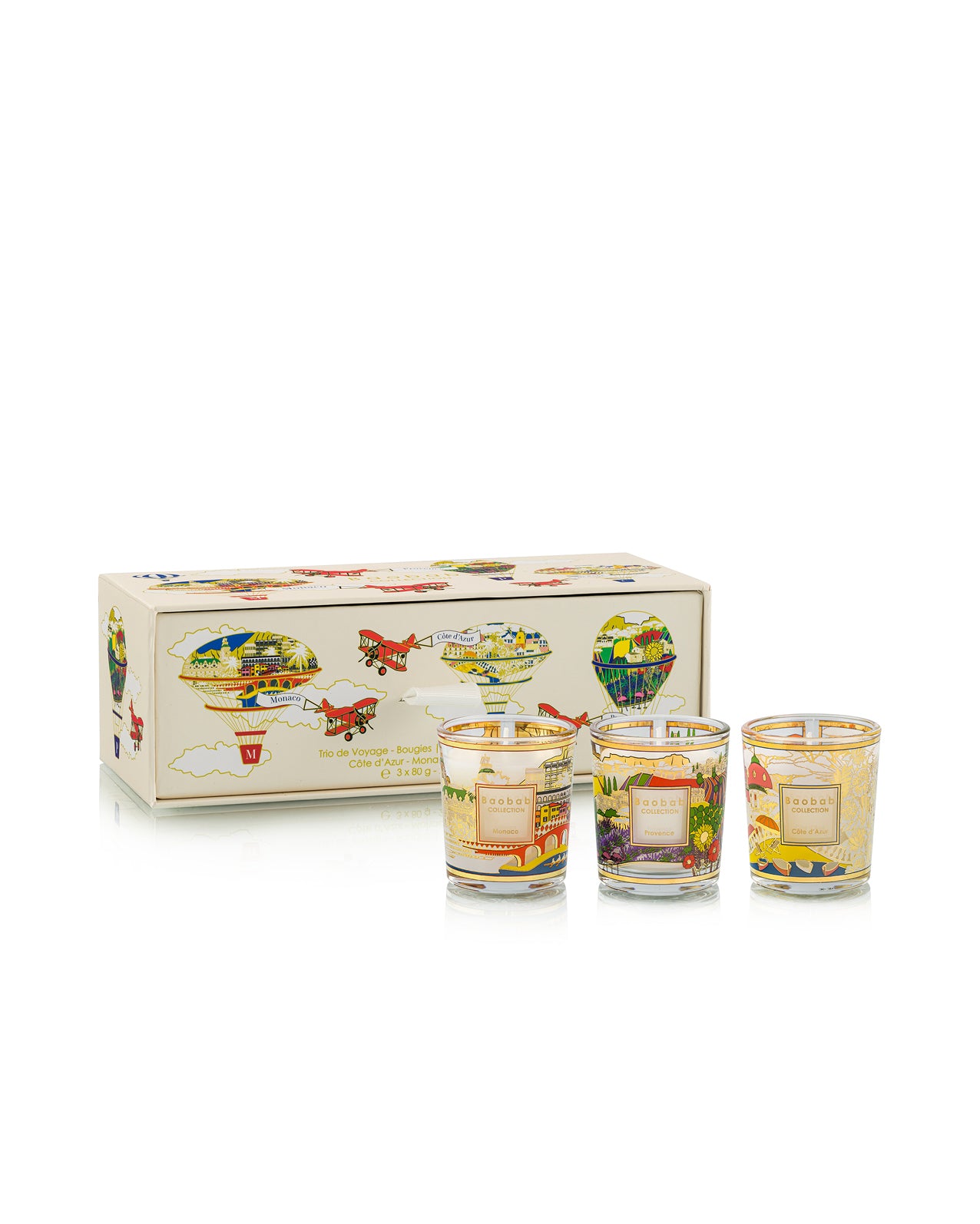Trio travel kaarsen Monaco - Provence - Côte d'Azur | My first Baobab